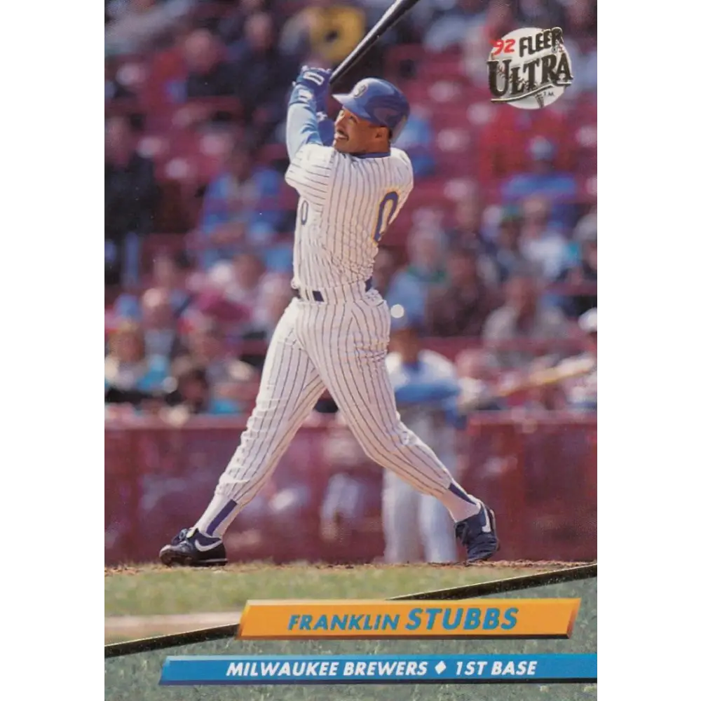 1992 Fleer Ultra #390 Franklin Stubbs NM-MT Milwaukee Brewers Baseball Card Image 1