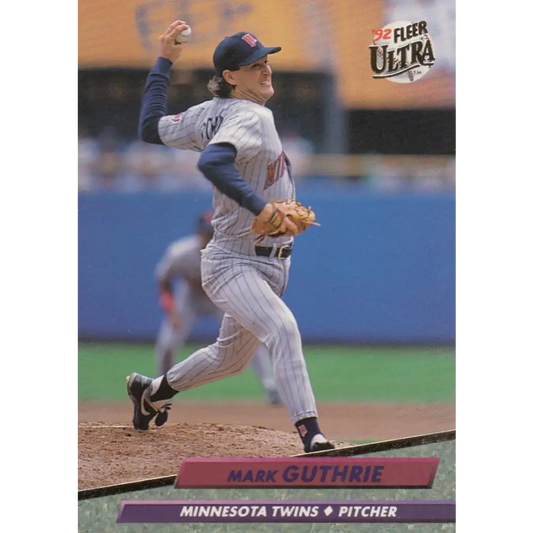 1992 Fleer Ultra #396 Mark Guthrie NM-MT Minnesota Twins Baseball Card Image 1