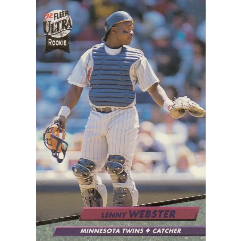 1992 Fleer Ultra #402 Lenny Webster NM-MT Minnesota Twins Baseball Card Image 1