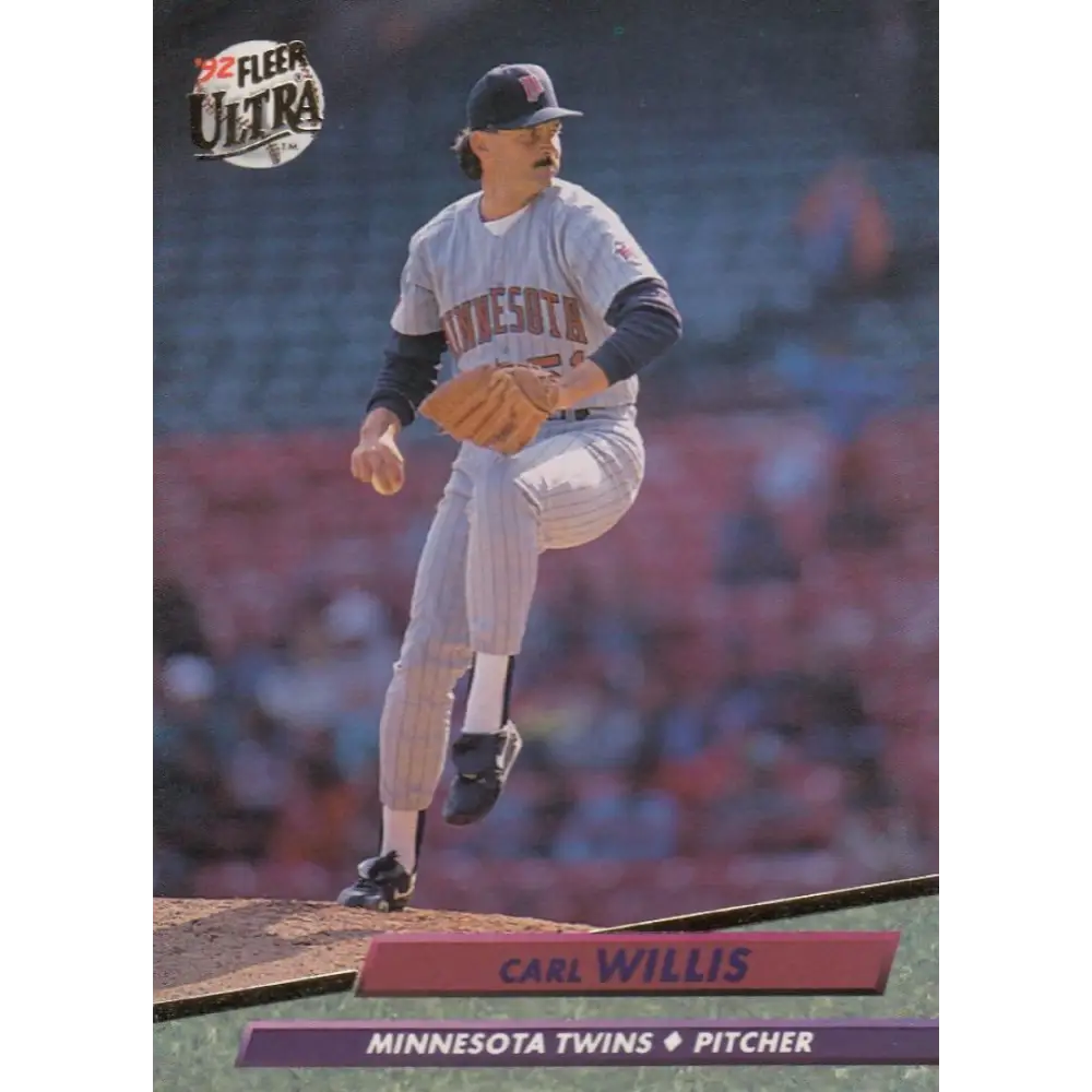 1992 Fleer Ultra #403 Carl Willis NM-MT Minnesota Twins Baseball Card Image 1