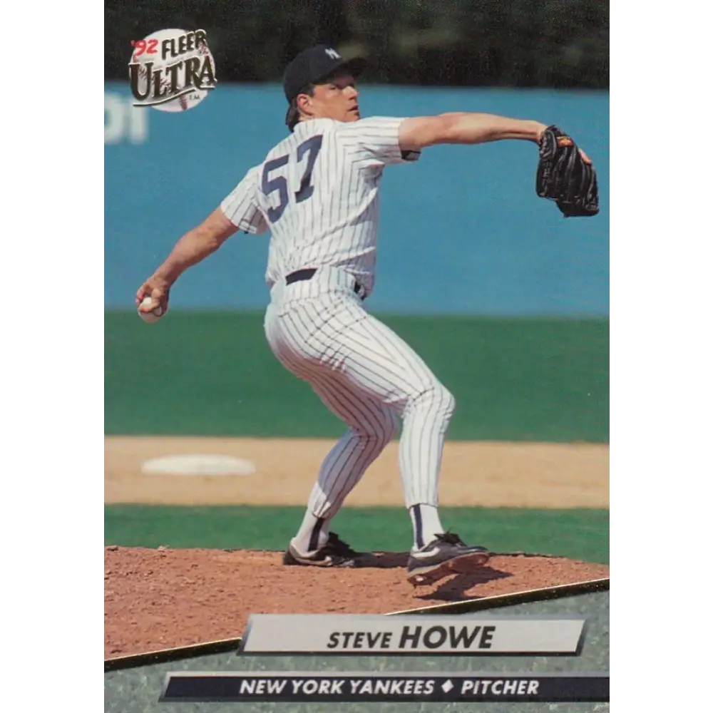 1992 Fleer Ultra #408 Steve Howe NM-MT New York Yankees Baseball Card Image 1