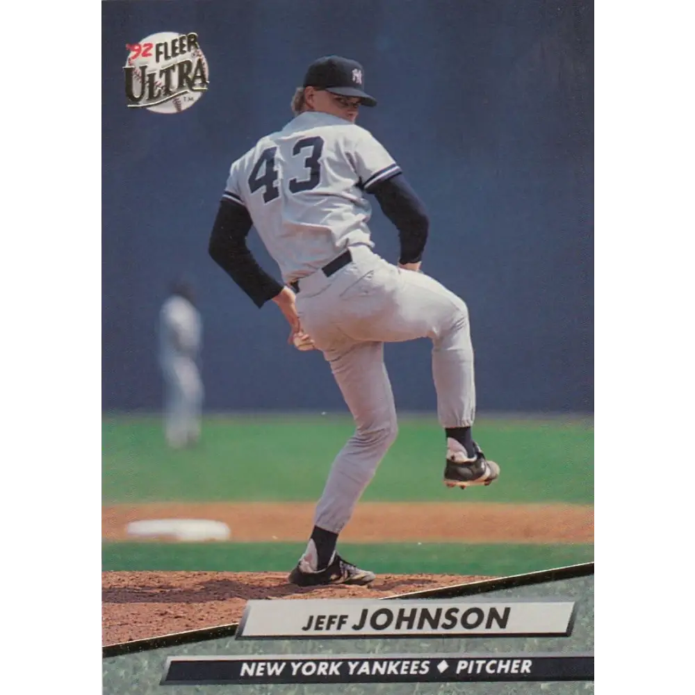 1992 Fleer Ultra #410 Jeff Johnson NM-MT New York Yankees Baseball Card Image 1