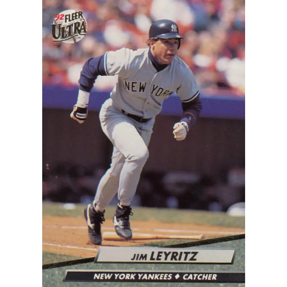 1992 Fleer Ultra #412 Jim Leyritz NM-MT New York Yankees Baseball Card Image 1