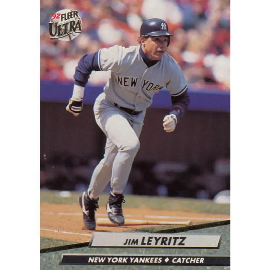 1992 Fleer Ultra #412 Jim Leyritz NM-MT New York Yankees Baseball Card Image 1