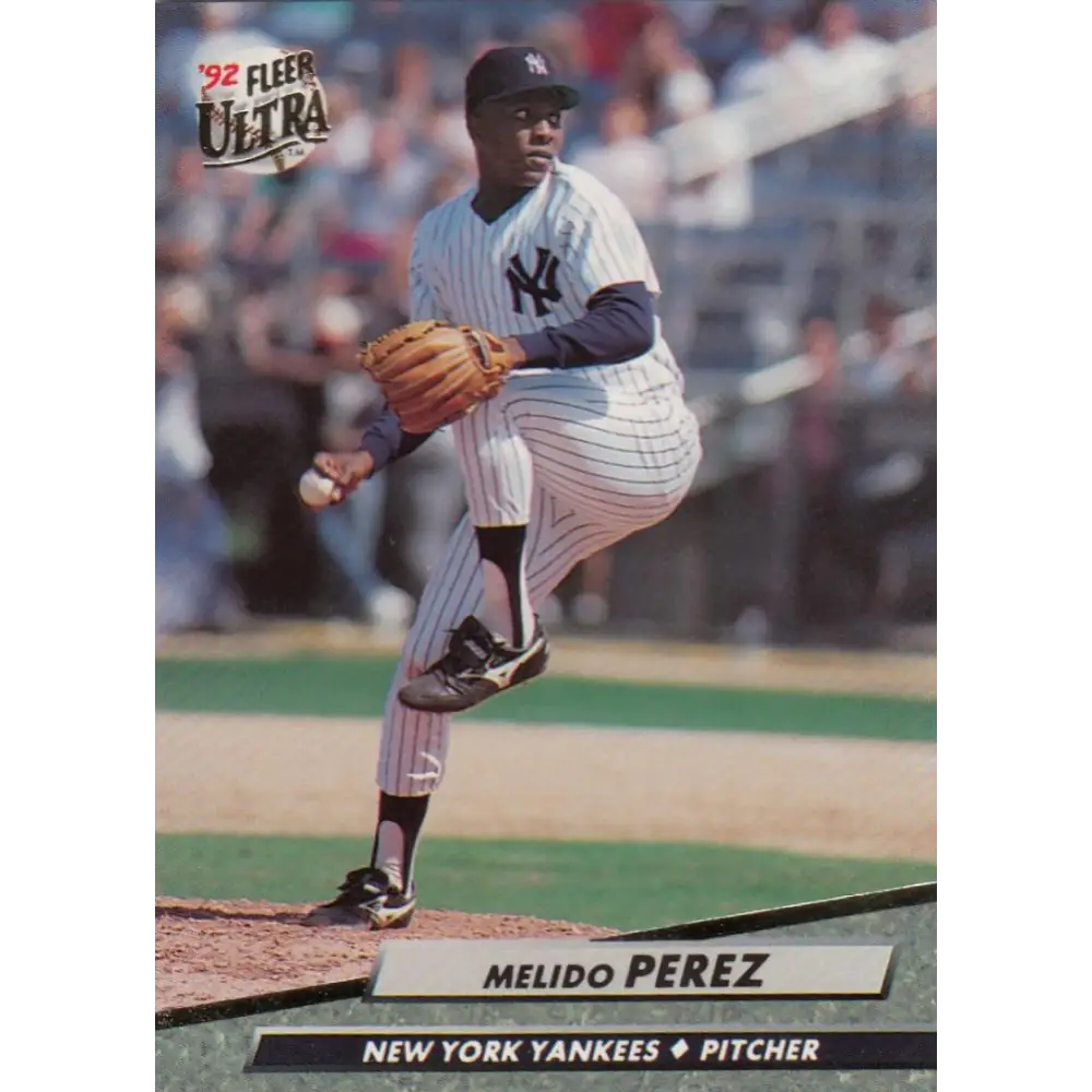1992 Fleer Ultra #413 Melido Perez NM-MT New York Yankees Baseball Card Image 1