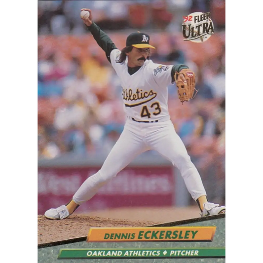 1992 Fleer Ultra #421 Dennis Eckersley NM-MT Oakland Athletics Baseball Card Image 1