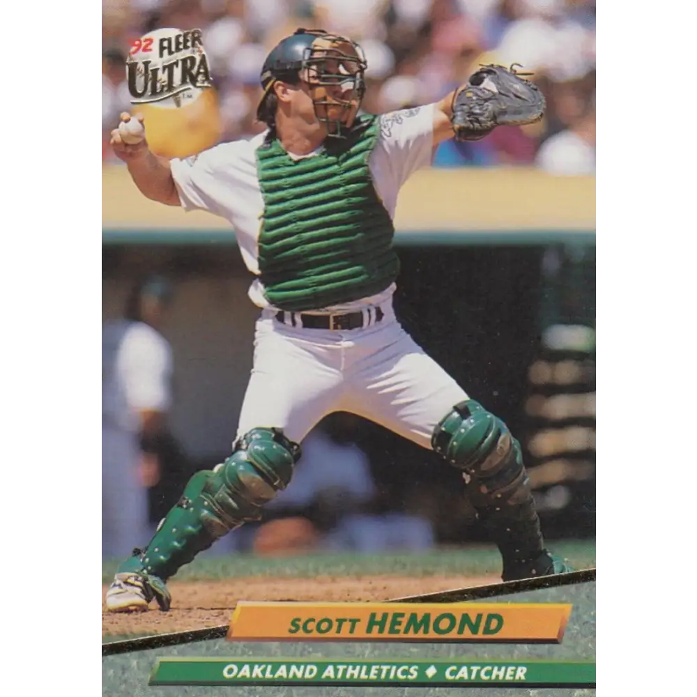 1992 Fleer Ultra #422 Scott Hemond NM-MT Oakland Athletics Baseball Card Image 1