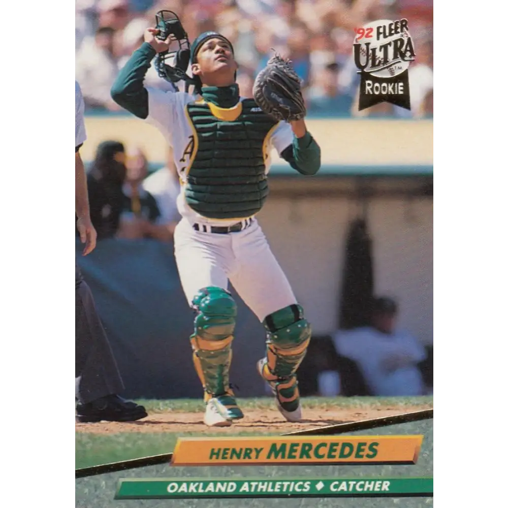 1992 Fleer Ultra #424 Henry Mercedes NM-MT RC Rookie Oakland Athletics Baseball Card Image 1