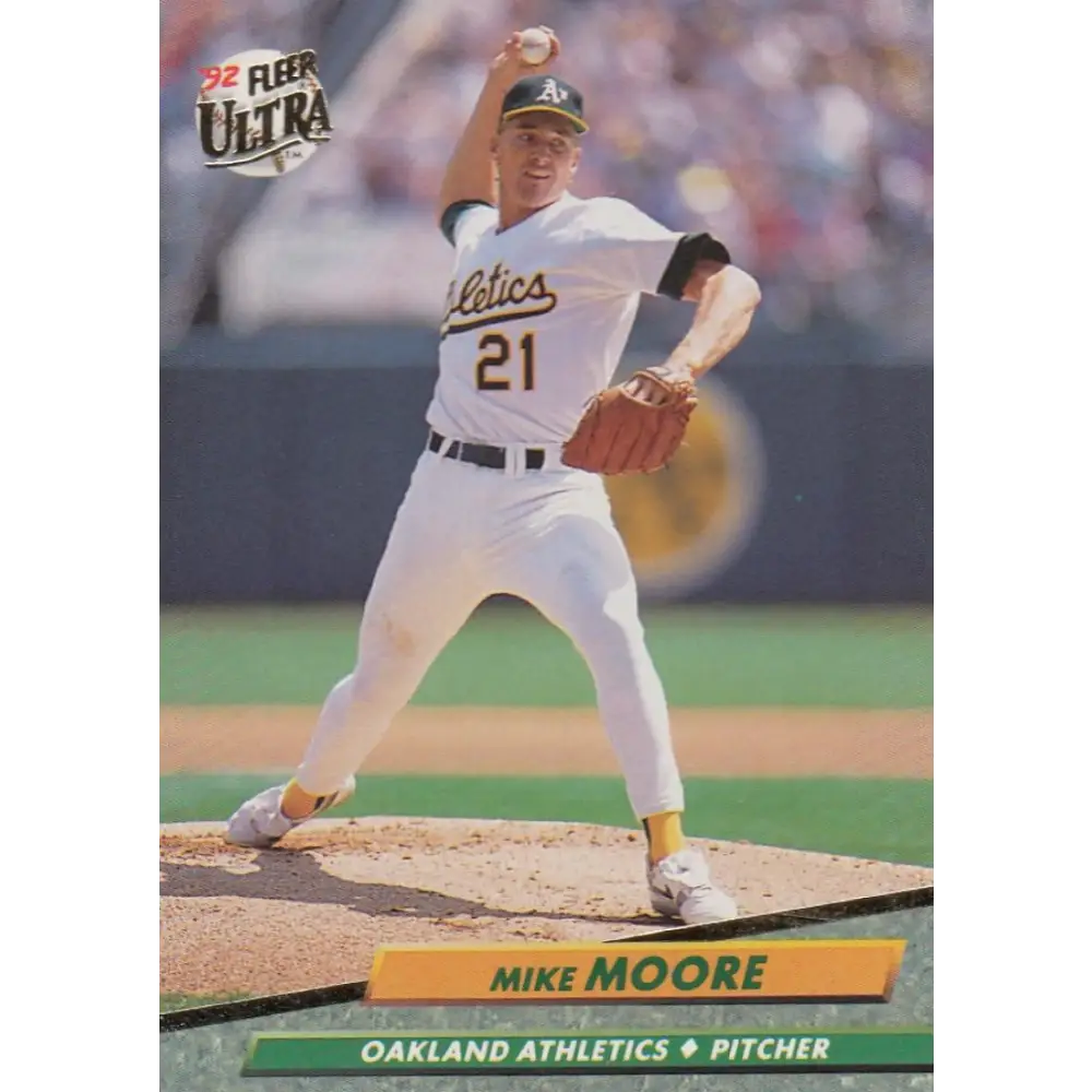1992 Fleer Ultra #425 Mike Moore NM-MT Oakland Athletics Baseball Card Image 1