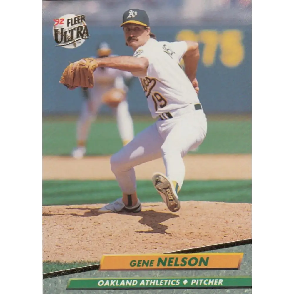 1992 Fleer Ultra #426 Gene Nelson NM-MT Oakland Athletics Baseball Card Image 1