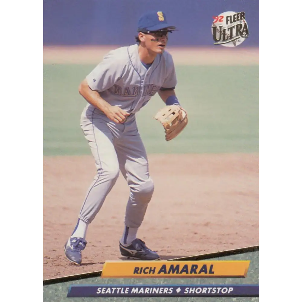 1992 Fleer Ultra #430 Rich Amaral NM-MT RC Rookie Seattle Mariners Baseball Card Image 1