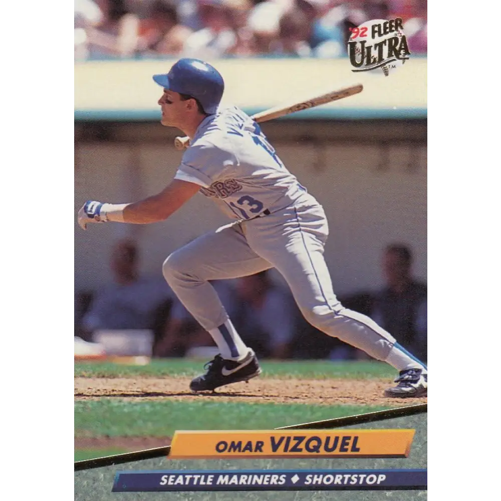1992 Fleer Ultra #436 Omar Vizquel NM-MT Seattle Mariners Baseball Card Image 1