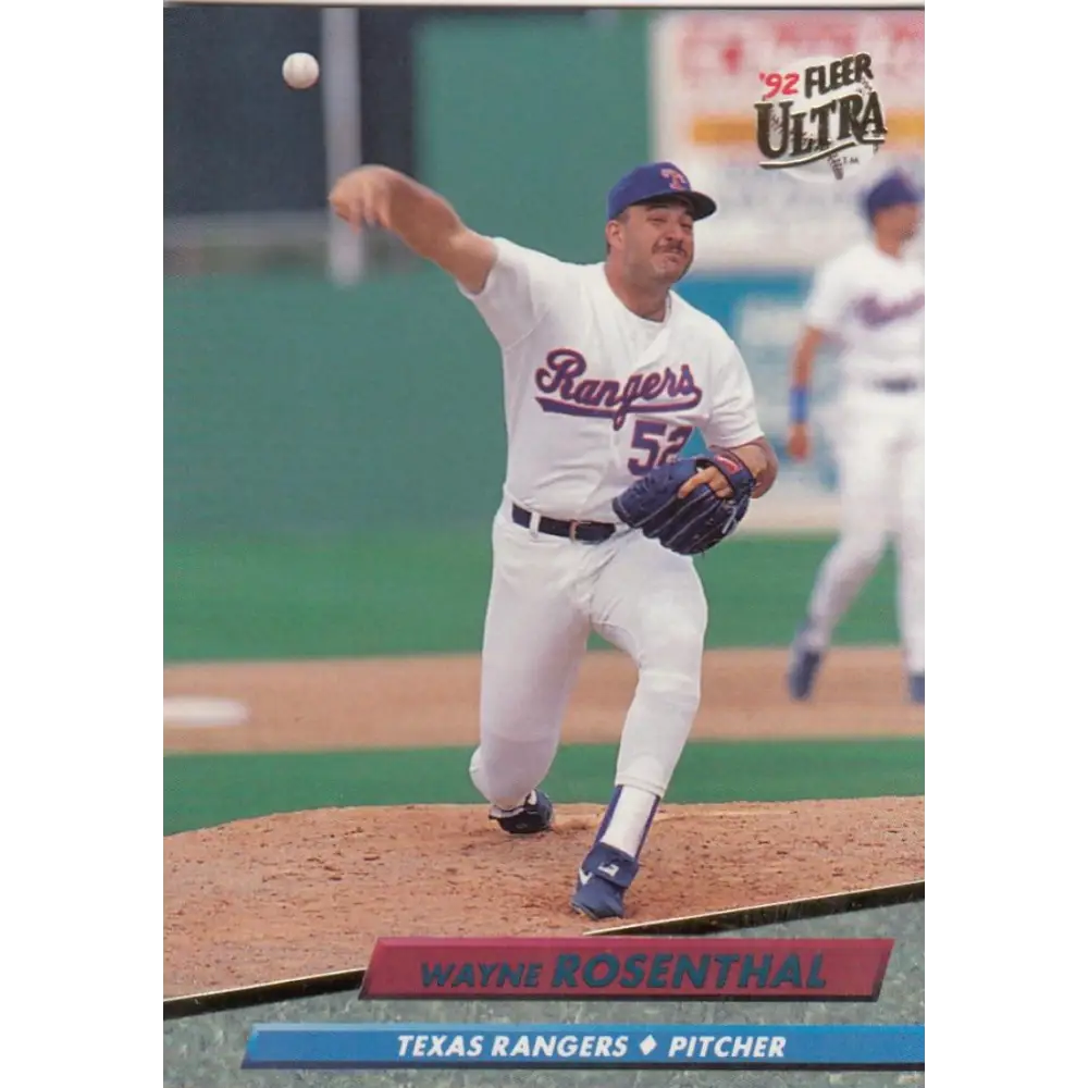 1992 Fleer Ultra #446 Wayne Rosenthal NM-MT Texas Rangers Baseball Card Image 1