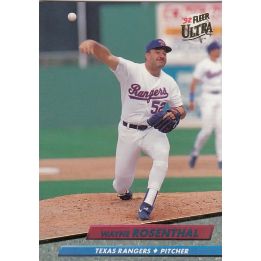 1992 Fleer Ultra #446 Wayne Rosenthal NM-MT Texas Rangers Baseball Card Image 1