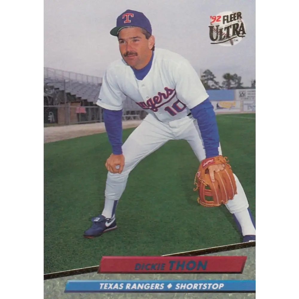 1992 Fleer Ultra #447 Dickie Thon NM-MT Texas Rangers Baseball Card Image 1