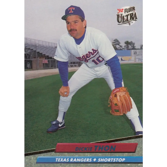 1992 Fleer Ultra #447 Dickie Thon NM-MT Texas Rangers Baseball Card Image 1