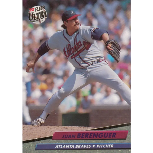 1992 Fleer Ultra #455 Juan Berenguer NM-MT Atlanta Braves Baseball Card Image 1