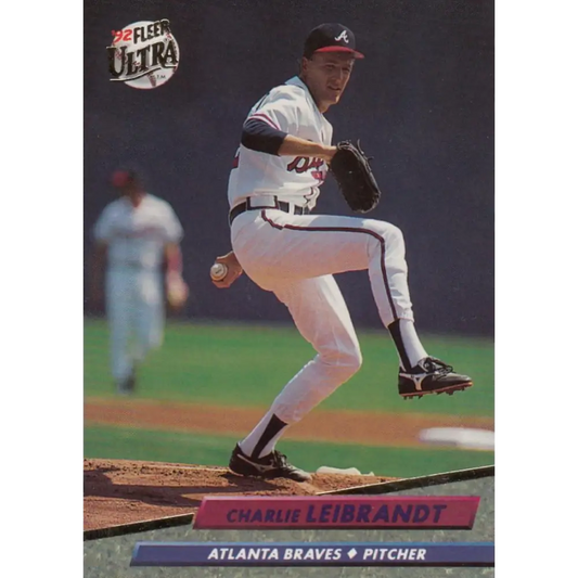 1992 Fleer Ultra #459 Charlie Leibrandt NM-MT Atlanta Braves Baseball Card Image 1