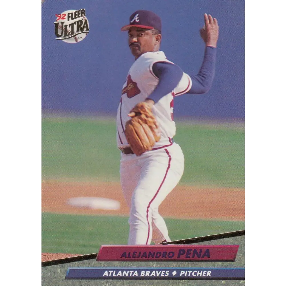 1992 Fleer Ultra #462 Alejandro Pena NM-MT Atlanta Braves Baseball Card Image 1