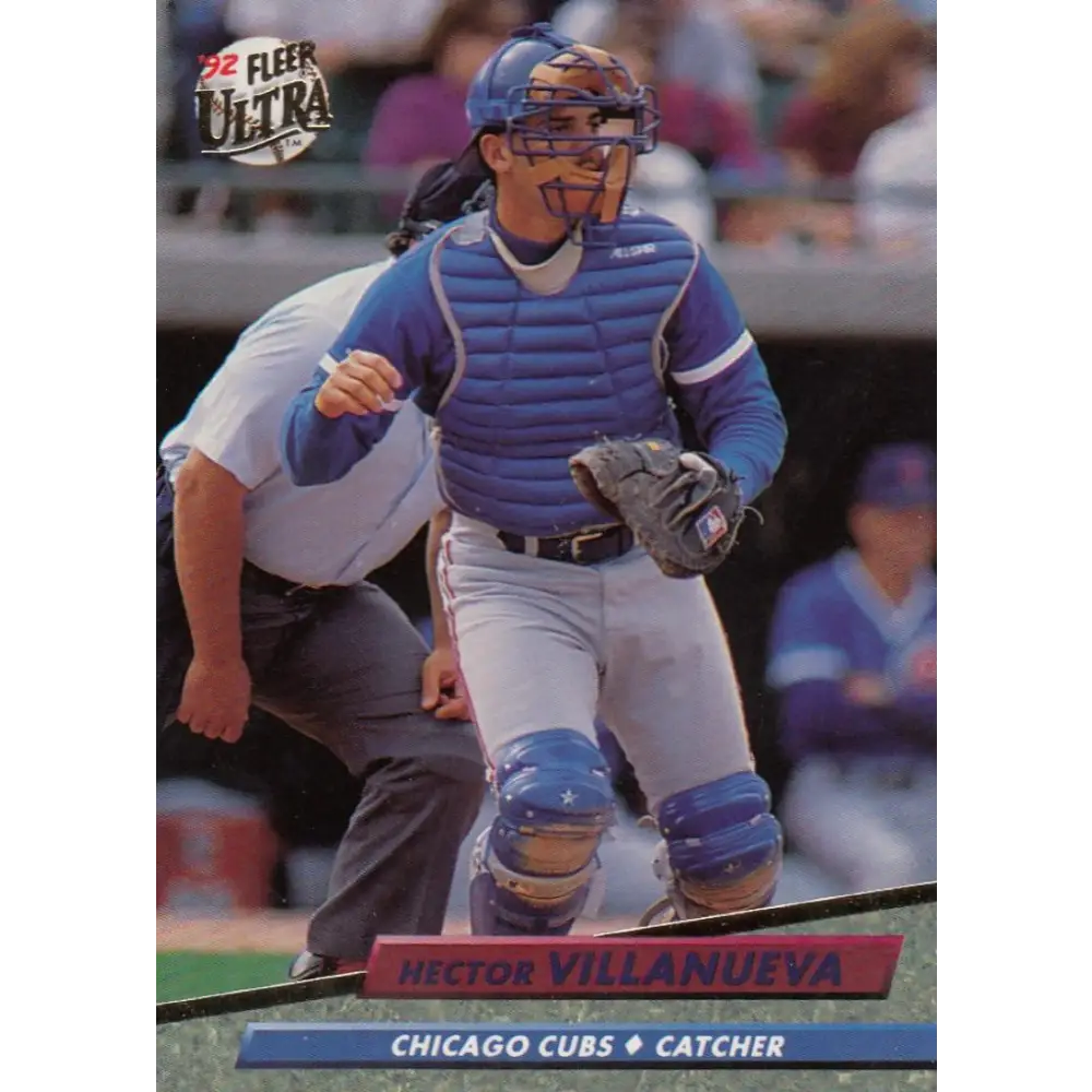 1992 Fleer Ultra #477 Hector Villanueva NM-MT Chicago Cubs Baseball Card Image 1