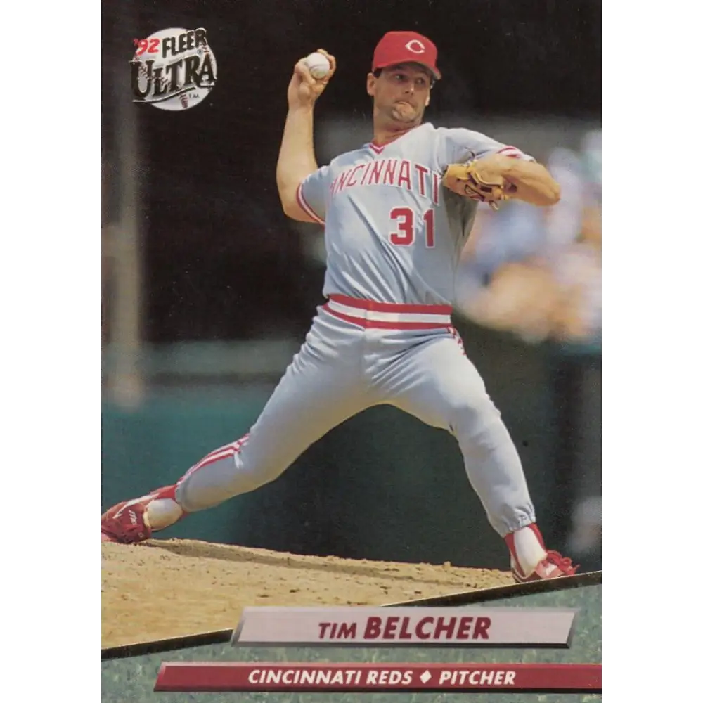 1992 Fleer Ultra #479 Tim Belcher NM-MT Cincinnati Reds Baseball Card Image 1