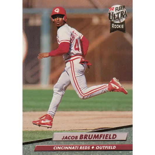 1992 Fleer Ultra #481 Jacob Brumfield NM-MT RC Rookie Cincinnati Reds Baseball Card Image 1