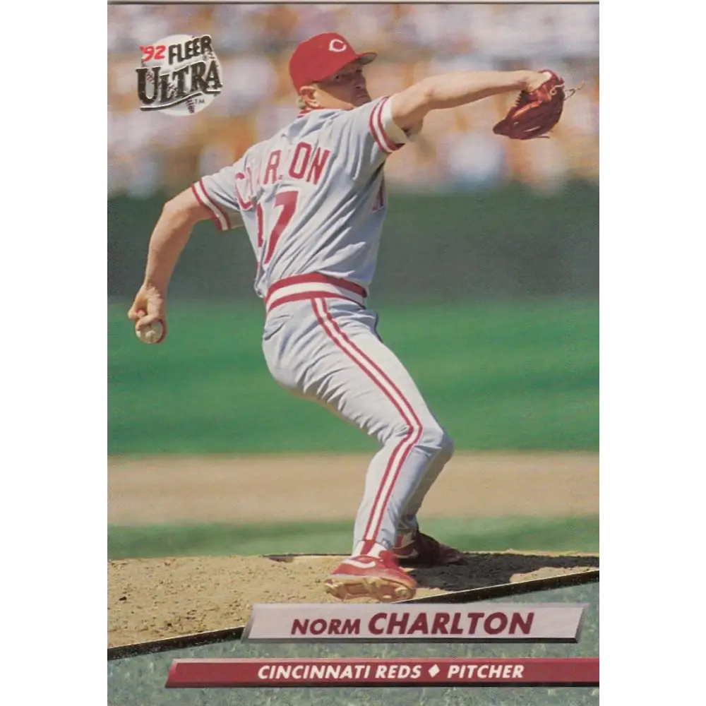 1992 Fleer Ultra #482 Norm Charlton NM-MT Cincinnati Reds Baseball Card Image 1