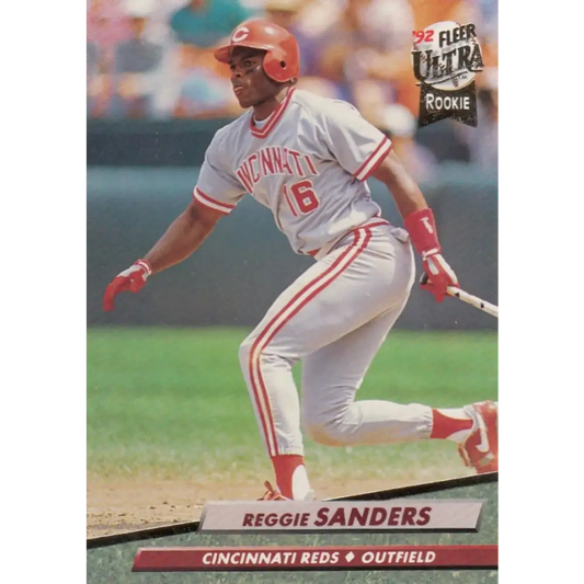 1992 Fleer Ultra #486 Reggie Sanders NM-MT Cincinnati Reds Baseball Card Image 1