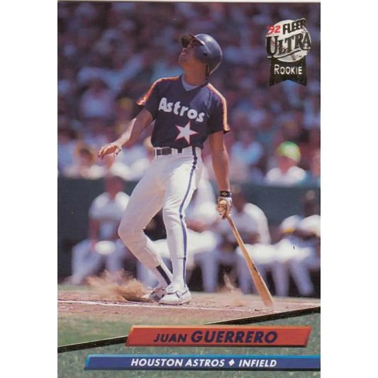1992 Fleer Ultra #490 Juan Guerrero/ NM-MT RC Rookie Houston Astros Baseball Card Image 1