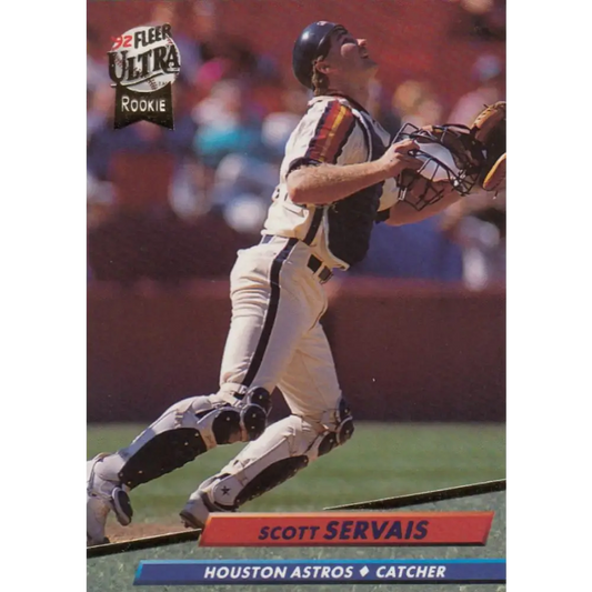 1992 Fleer Ultra #496 Scott Servais NM-MT Houston Astros Baseball Card Image 1
