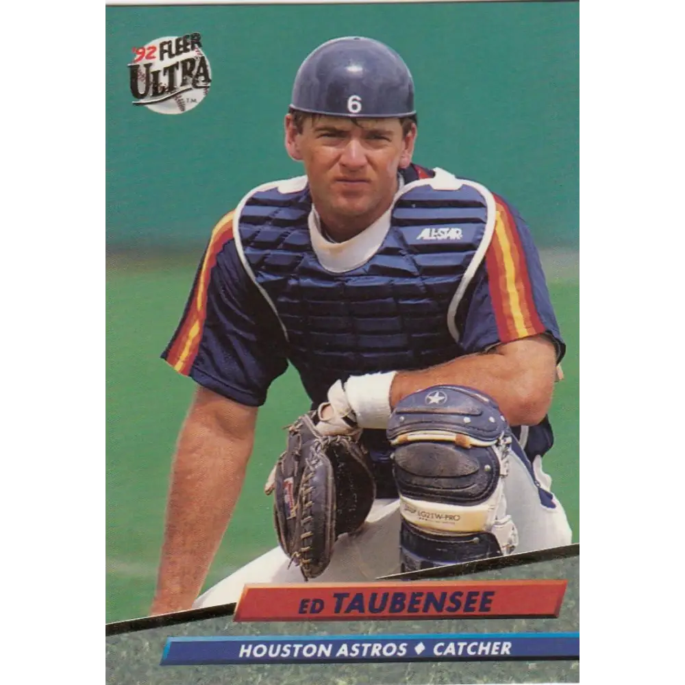 1992 Fleer Ultra #497 Eddie Taubensee NM-MT RC Rookie Houston Astros Baseball Card Image 1