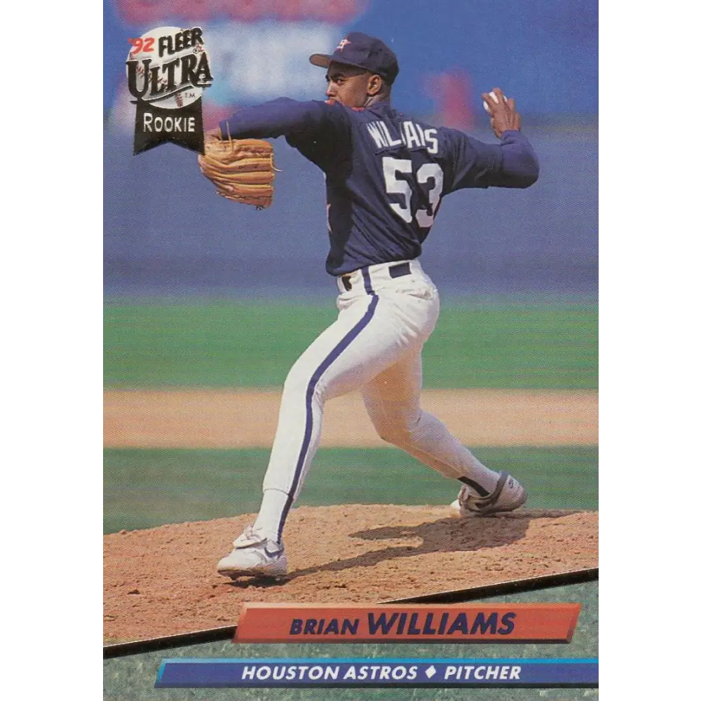 1992 Fleer Ultra #498 Brian Williams NM-MT RC Rookie Houston Astros Baseball Card Image 1