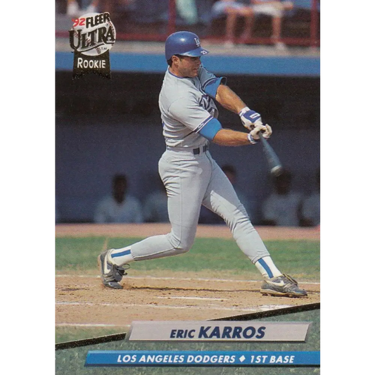 1992 Fleer Ultra #508 Eric Karros NM-MT Los Angeles Dodgers Baseball Card Image 1