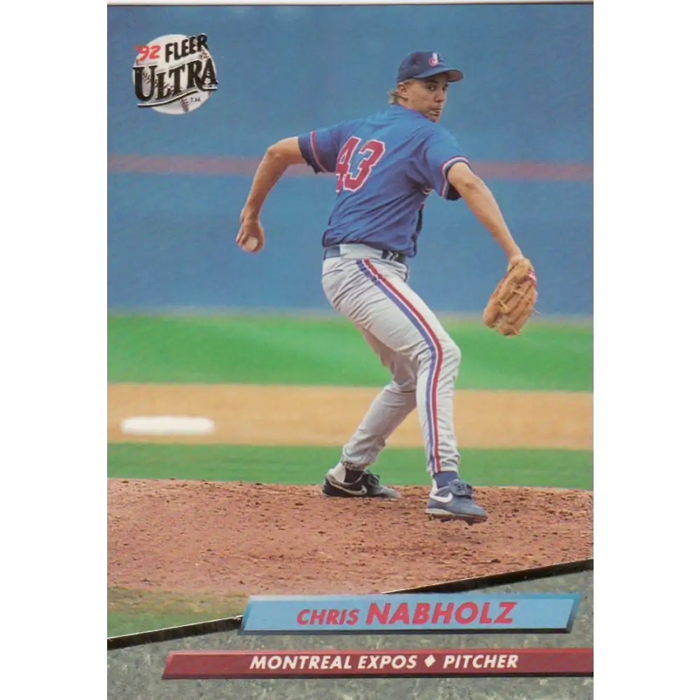 1992 Fleer Ultra #521 Chris Nabholz NM-MT Montreal Expos Baseball Card Image 1