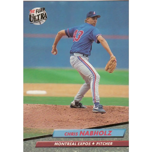 1992 Fleer Ultra #521 Chris Nabholz NM-MT Montreal Expos Baseball Card Image 1