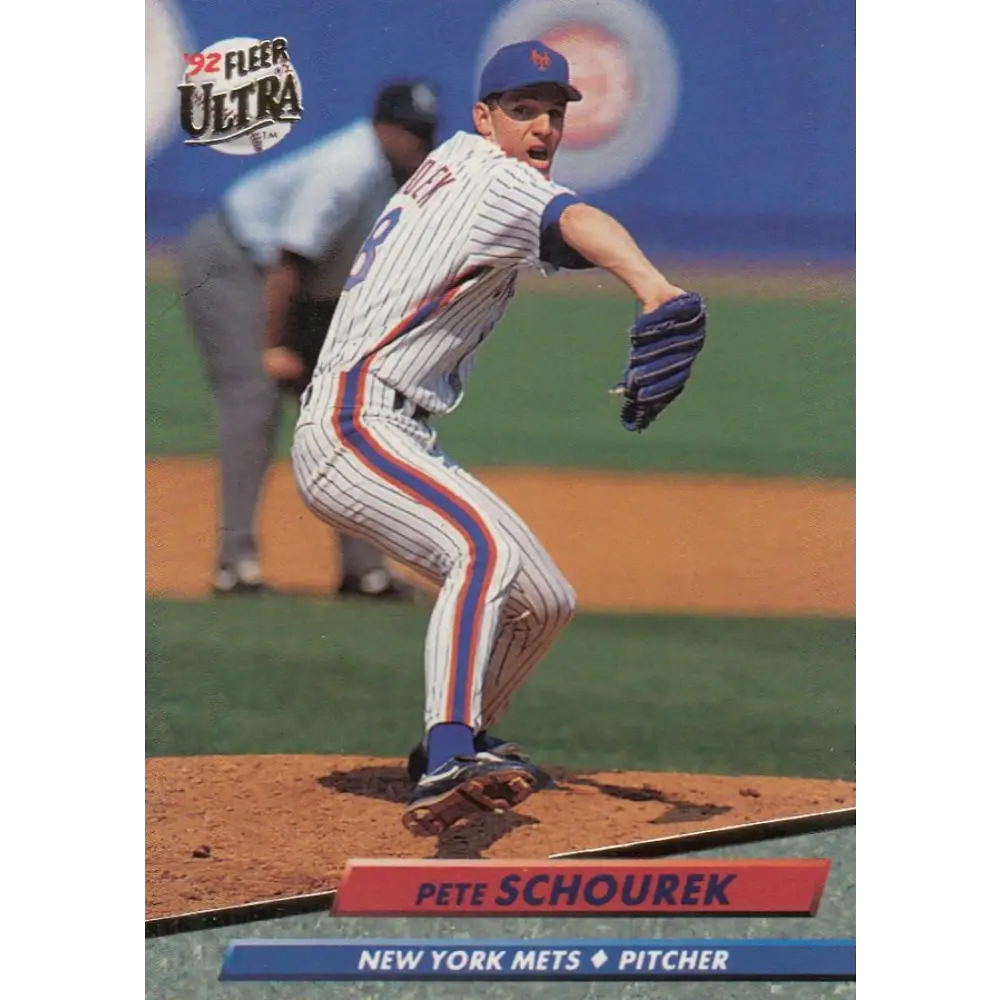 1992 Fleer Ultra #539 Pete Schourek NM-MT New York Mets Baseball Card Image 1