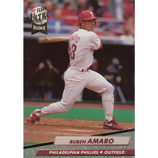 1992 Fleer Ultra #540 Ruben Amaro NM-MT Philadelphia Phillies Baseball Card Image 1