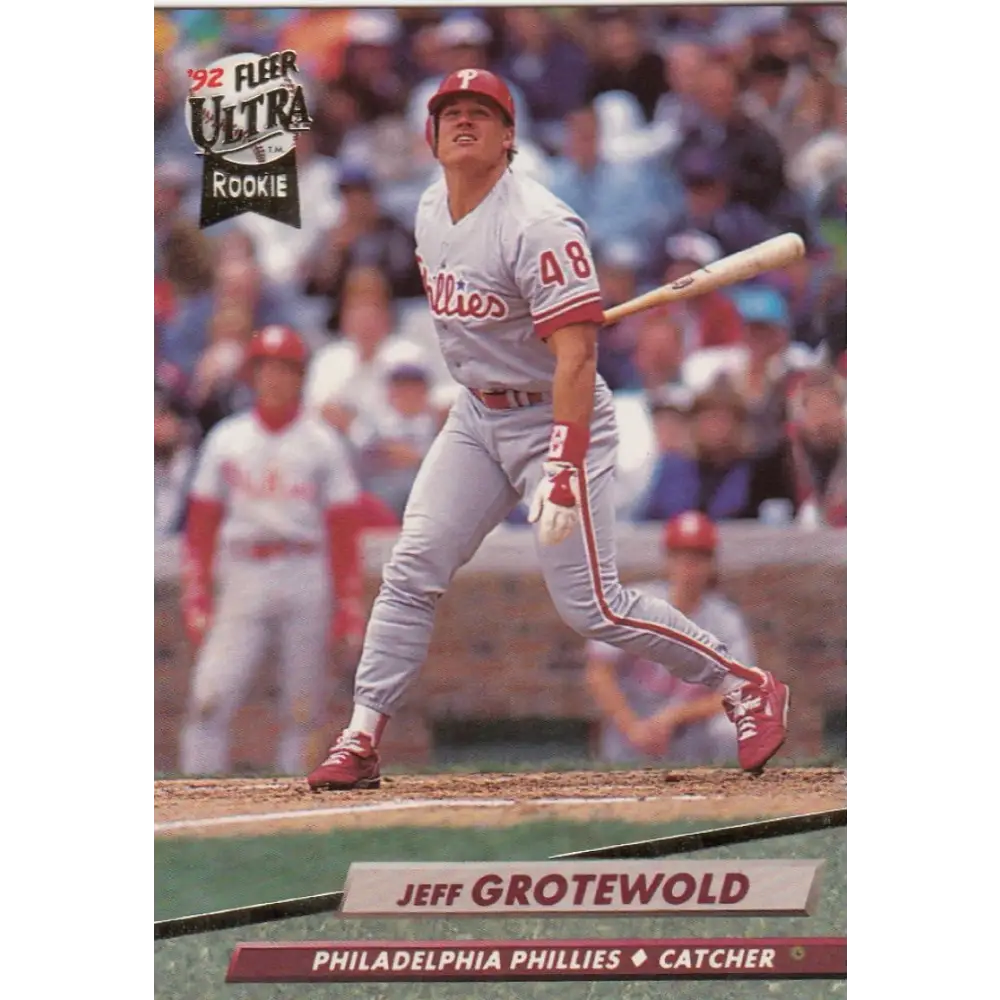 1992 Fleer Ultra #545 Jeff Grotewold NM-MT RC Rookie Philadelphia Phillies Baseball Card Image 1