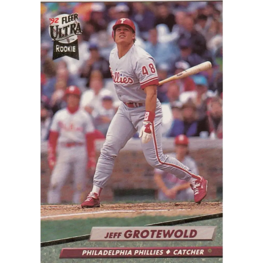 1992 Fleer Ultra #545 Jeff Grotewold NM-MT RC Rookie Philadelphia Phillies Baseball Card Image 1
