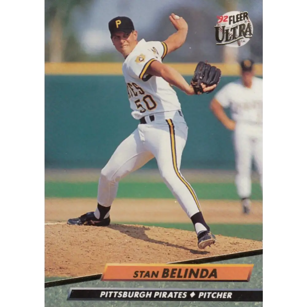 1992 Fleer Ultra #550 Stan Belinda NM-MT Pittsburgh Pirates Baseball Card Image 1