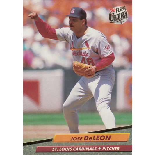 1992 Fleer Ultra #565 Jose DeLeon NM-MT St. Louis Cardinals Baseball Card Image 1