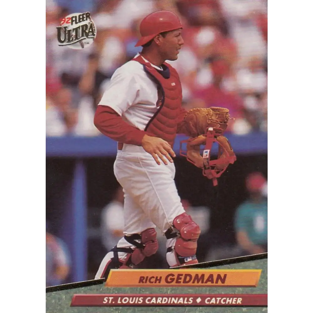 1992 Fleer Ultra #566 Rich Gedman NM-MT St. Louis Cardinals Baseball Card Image 1