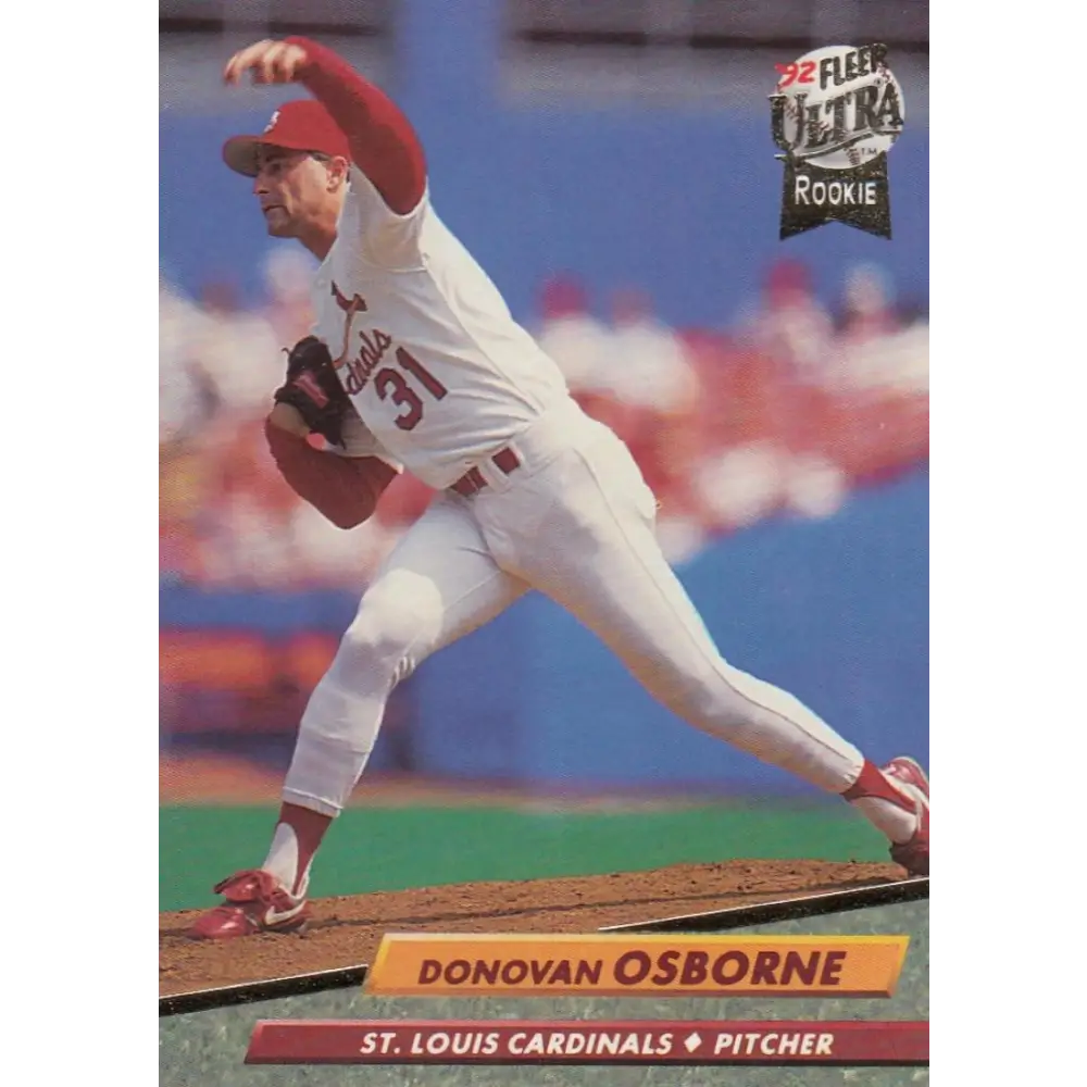 1992 Fleer Ultra #570 Donovan Osborne NM-MT St. Louis Cardinals Baseball Card Image 1