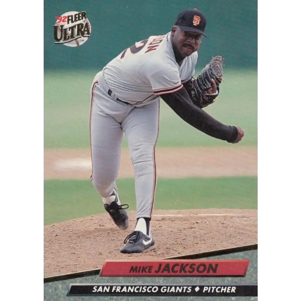 1992 Fleer Ultra #590 Mike Jackson NM-MT San Francisco Giants Baseball Card Image 1