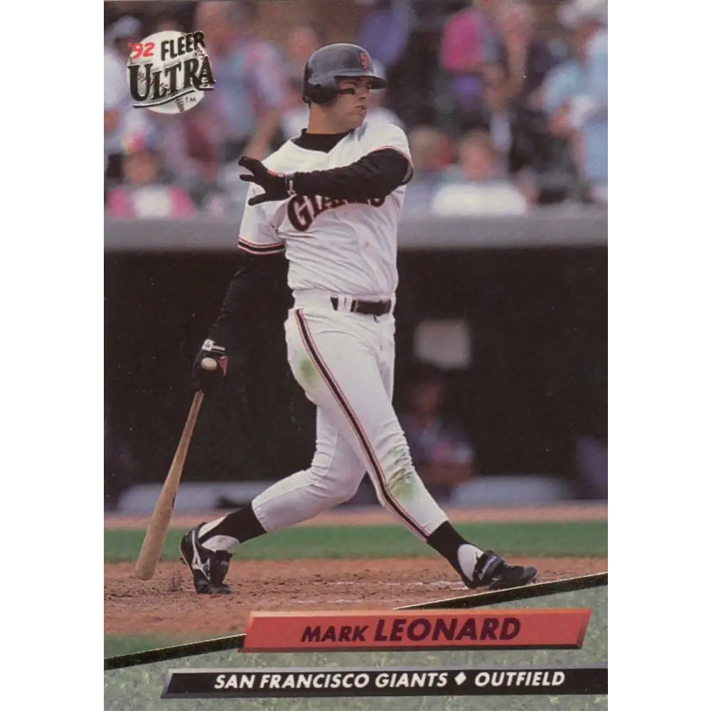 1992 Fleer Ultra #591 Mark Leonard NM-MT San Francisco Giants Baseball Card Image 1
