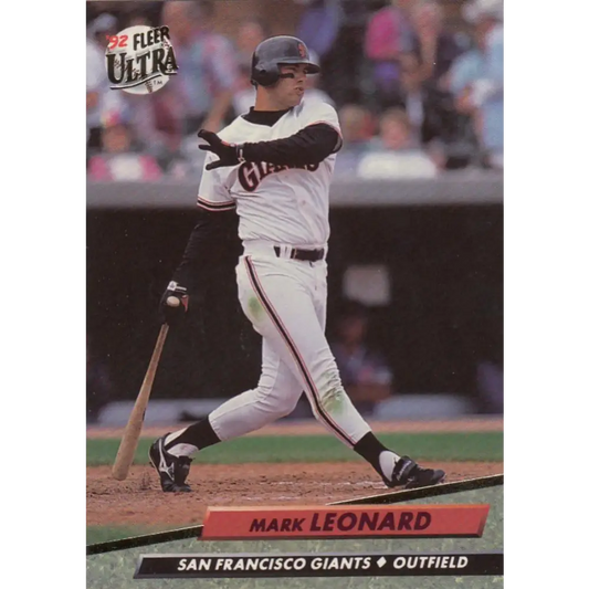 1992 Fleer Ultra #591 Mark Leonard NM-MT San Francisco Giants Baseball Card Image 1