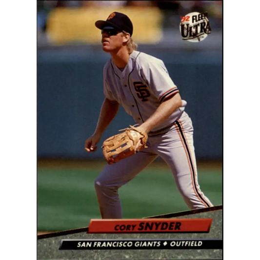 1992 Fleer Ultra #595 Cory Snyder NM-MT San Francisco Giants Baseball Card Image 1
