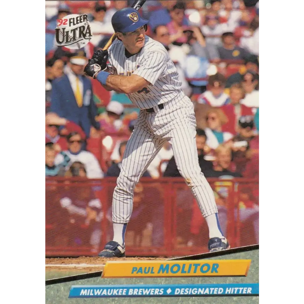 1992 Fleer Ultra #81 Paul Molitor NM-MT Milwaukee Brewers Baseball Card Image 1