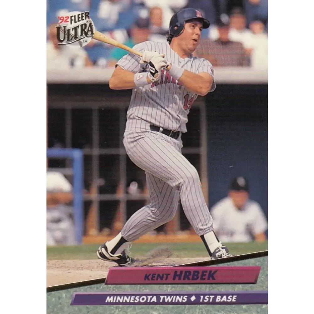 1992 Fleer Ultra #92 Kent Hrbek NM-MT Minnesota Twins Baseball Card Image 1