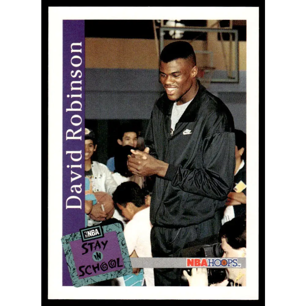 1992 Hoops #334 David Robinson NM/MT San Antonio Spurs Basketball Card Image 1